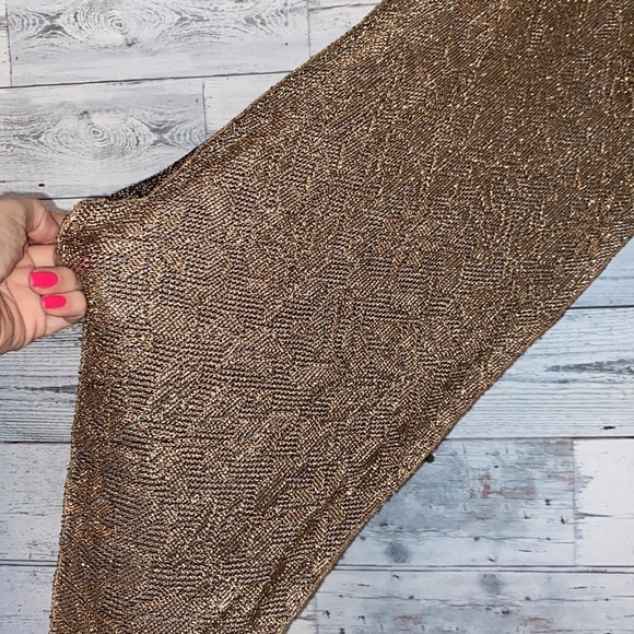 Beautiful Gold NUIT Dress with Scarf Size M? - Picture 11 of 11